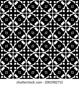 fondo de patrón sin costuras floral.Ornamento geométrico para fondos de paredes y fondos. Negro y blanco 

patrón. 
