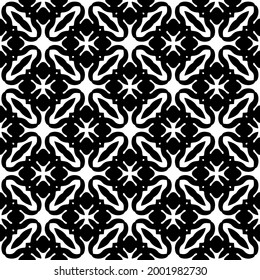 floral seamless pattern background.Geometric ornament for wallpapers and backgrounds. Black and white 

pattern. 
