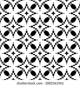 fondo de patrón sin costuras floral.Ornamento geométrico para fondos de paredes y fondos. Negro y blanco 

patrón. 

