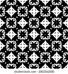 floral seamless pattern background.Geometric ornament for wallpapers and backgrounds. Black and white 

pattern. 
