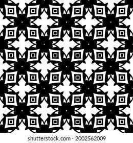 floral seamless pattern background.Geometric ornament for wallpapers and backgrounds. Black and white 

pattern. 
