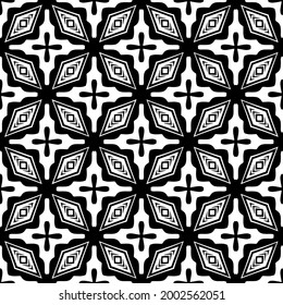 fondo de patrón sin costuras floral.Ornamento geométrico para fondos de paredes y fondos. Negro y blanco 

patrón. 
