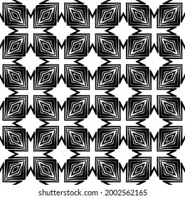 fondo de patrón sin costuras floral.Ornamento geométrico para fondos de paredes y fondos. Negro y blanco 

patrón. 
