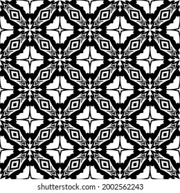 floral seamless pattern background.Geometric ornament for wallpapers and backgrounds. Black and white 

pattern. 
