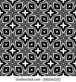 floral seamless pattern background.Geometric ornament for wallpapers and backgrounds. Black and white 

pattern. 
