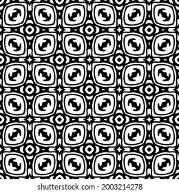floral seamless pattern background.Geometric ornament for wallpapers and backgrounds. Black and white 

pattern. 
