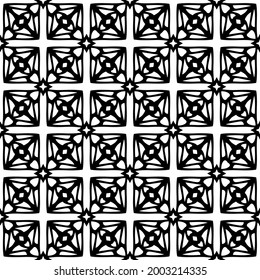 fondo de patrón sin costuras floral.Ornamento geométrico para fondos de paredes y fondos. Negro y blanco 

patrón. 
