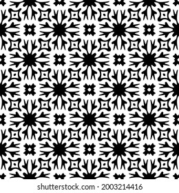 floral seamless pattern background.Geometric ornament for wallpapers and backgrounds. Black and white 

pattern. 
