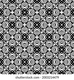 floral seamless pattern background.Geometric ornament for wallpapers and backgrounds. Black and white 

pattern. 