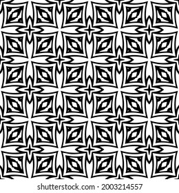 fondo de patrón sin costuras floral.Ornamento geométrico para fondos de paredes y fondos. Negro y blanco 

patrón. 
