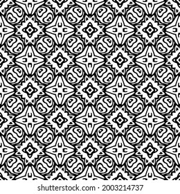 fondo de patrón sin costuras floral.Ornamento geométrico para fondos de paredes y fondos. Negro y blanco 

patrón.