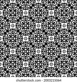 floral seamless pattern background.Geometric ornament for wallpapers and backgrounds. Black and white 

pattern. 
