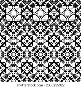 fondo de patrón sin costuras floral.Ornamento geométrico para fondos de paredes y fondos. Negro y blanco 

patrón. 
