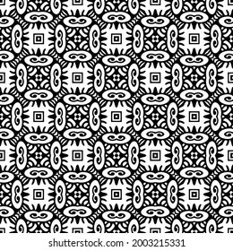 floral seamless pattern background.Geometric ornament for wallpapers and backgrounds. Black and white 

pattern. 
