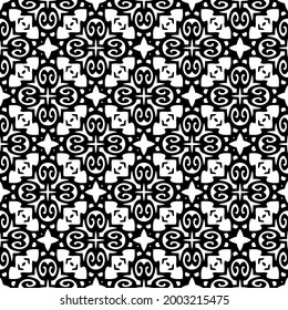 floral seamless pattern background.Geometric ornament for wallpapers and backgrounds. Black and white 

pattern. 
