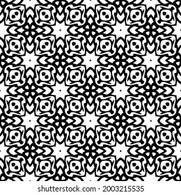 floral seamless pattern background.Geometric ornament for wallpapers and backgrounds. Black and white 

pattern. 
