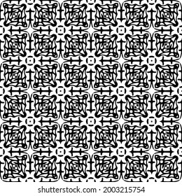 Blumenmuster nahtloser Hintergrund.Geometrisches Ornament für Bildschirmhintergründe und Hintergründe. Schwarz-Weiß 

Muster. 