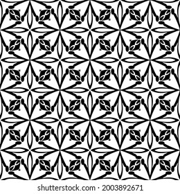 floral seamless pattern background.Geometric ornament for wallpapers and backgrounds. Black and white 

pattern. 