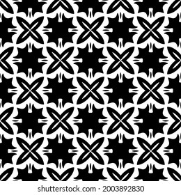 fondo de patrón sin costuras floral.Ornamento geométrico para fondos de paredes y fondos. Negro y blanco 

patrón. 