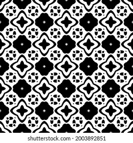 floral seamless pattern background.Geometric ornament for wallpapers and backgrounds. Black and white 

pattern. 