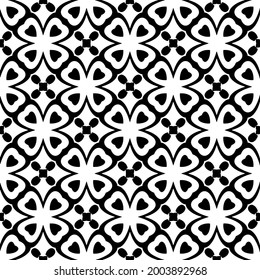 fondo de patrón sin costuras floral.Ornamento geométrico para fondos de paredes y fondos. Negro y blanco 

patrón. 