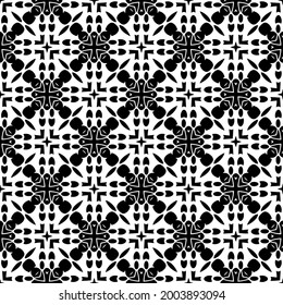fondo de patrón sin costuras floral.Ornamento geométrico para fondos de paredes y fondos. Negro y blanco 

patrón. 