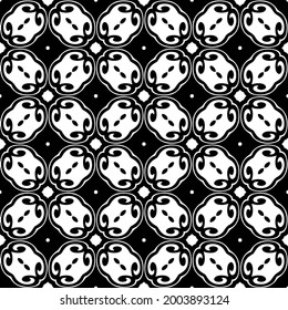 floral seamless pattern background.Geometric ornament for wallpapers and backgrounds. Black and white 

pattern. 