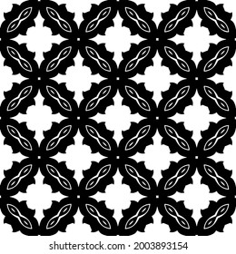 floral seamless pattern background.Geometric ornament for wallpapers and backgrounds. Black and white 

pattern. 