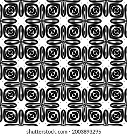 fondo de patrón sin costuras floral.Ornamento geométrico para fondos de paredes y fondos. Negro y blanco 

patrón. 