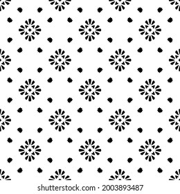 fondo de patrón sin costuras floral.Ornamento geométrico para fondos de paredes y fondos. Negro y blanco 

patrón. 