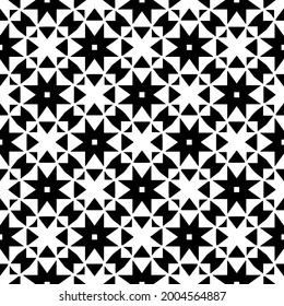 floral seamless pattern background.Geometric ornament for wallpapers and backgrounds. Black and white 

pattern.