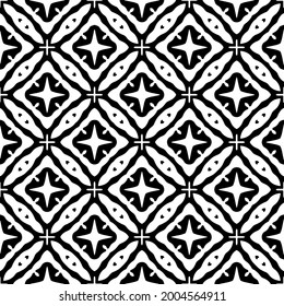 floral seamless pattern background.Geometric ornament for wallpapers and backgrounds. Black and white 

pattern.