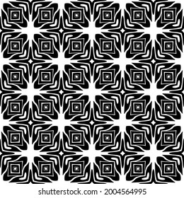 floral seamless pattern background.Geometric ornament for wallpapers and backgrounds. Black and white 

pattern.