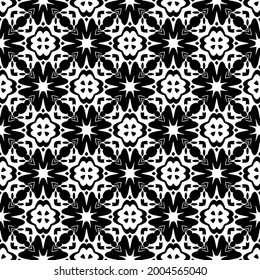 floral seamless pattern background.Geometric ornament for wallpapers and backgrounds. Black and white 

pattern.