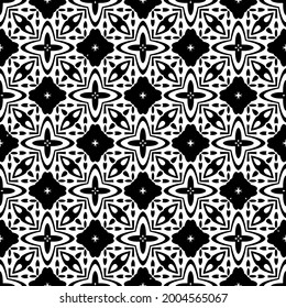 floral seamless pattern background.Geometric ornament for wallpapers and backgrounds. Black and white 

pattern.