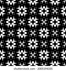 fondo de patrón sin costuras floral.Ornamento geométrico para fondos de paredes y fondos. Patrón blanco y negro.