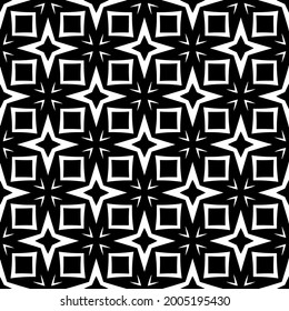 fondo de patrón sin costuras floral.Ornamento geométrico para fondos de paredes y fondos. Patrón blanco y negro.