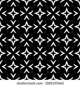 fondo de patrón sin costuras floral.Ornamento geométrico para fondos de paredes y fondos. Patrón blanco y negro.
