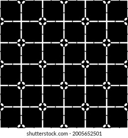 floral seamless pattern background.Geometric ornament for wallpapers and backgrounds. Black and white 

pattern.