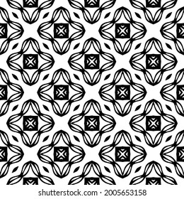 fondo de patrón sin costuras floral.Ornamento geométrico para fondos de paredes y fondos. Negro y blanco 

patrón.
