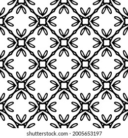 fondo de patrón sin costuras floral.Ornamento geométrico para fondos de paredes y fondos. Negro y blanco 

patrón.