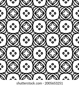 fondo de patrón sin costuras floral.Ornamento geométrico para fondos de paredes y fondos. Negro y blanco 

patrón.
