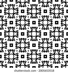 floral seamless pattern background.Geometric ornament for wallpapers and backgrounds. Black and white 

pattern.