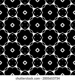 floral seamless pattern background.Geometric ornament for wallpapers and backgrounds. Black and white 

pattern.