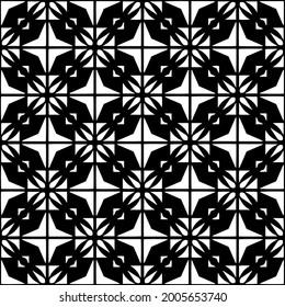 fondo de patrón sin costuras floral.Ornamento geométrico para fondos de paredes y fondos. Negro y blanco 

patrón.