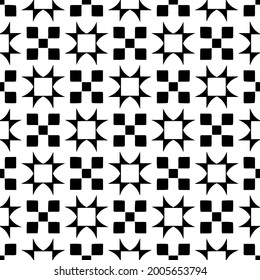 floral seamless pattern background.Geometric ornament for wallpapers and backgrounds. Black and white 

pattern.