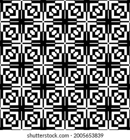 floral seamless pattern background.Geometric ornament for wallpapers and backgrounds. Black and white 

pattern.