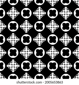 floral seamless pattern background.Geometric ornament for wallpapers and backgrounds. Black and white 

pattern.