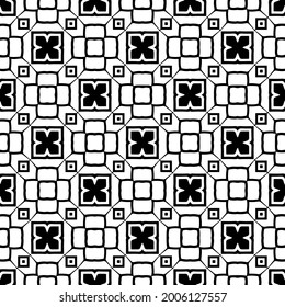 fondo de patrón sin costuras floral.Ornamento geométrico para fondos de paredes y fondos. Negro y blanco 

patrón.