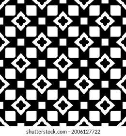 floral seamless pattern background.Geometric ornament for wallpapers and backgrounds. Black and white 

pattern.